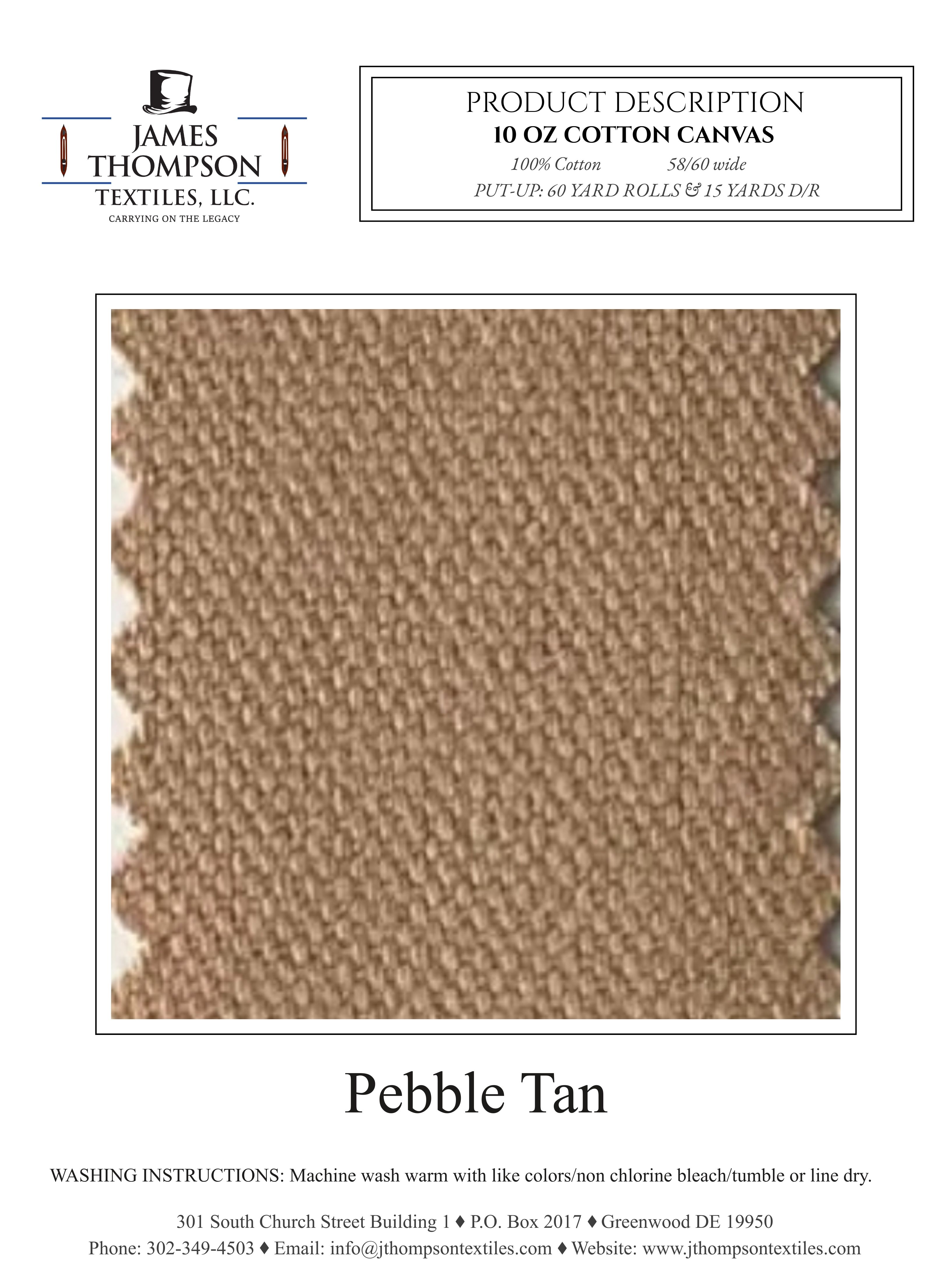 10 oz Cotton Canvas - Pebble Tan