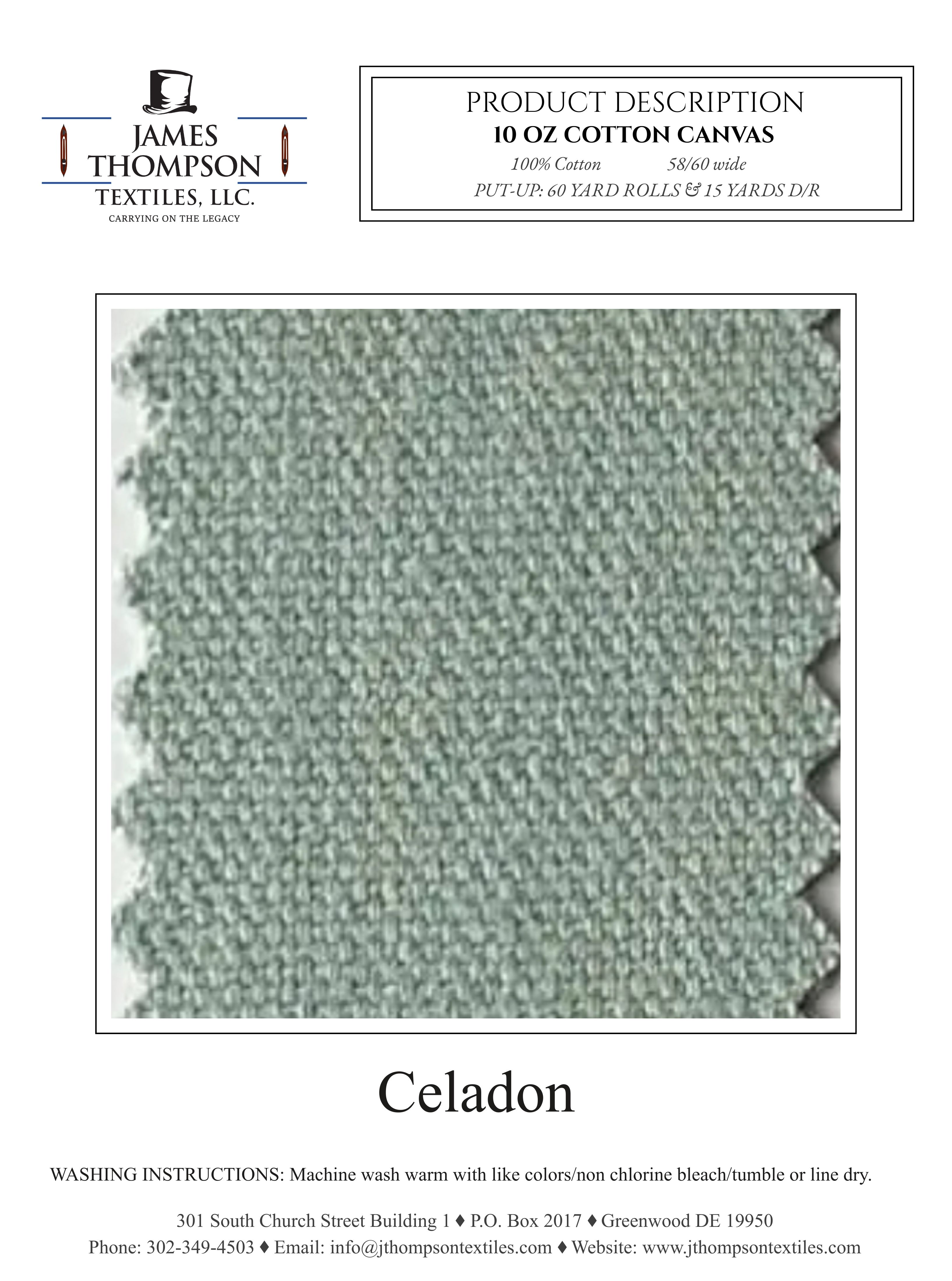 10 oz Cotton Canvas - Celadon