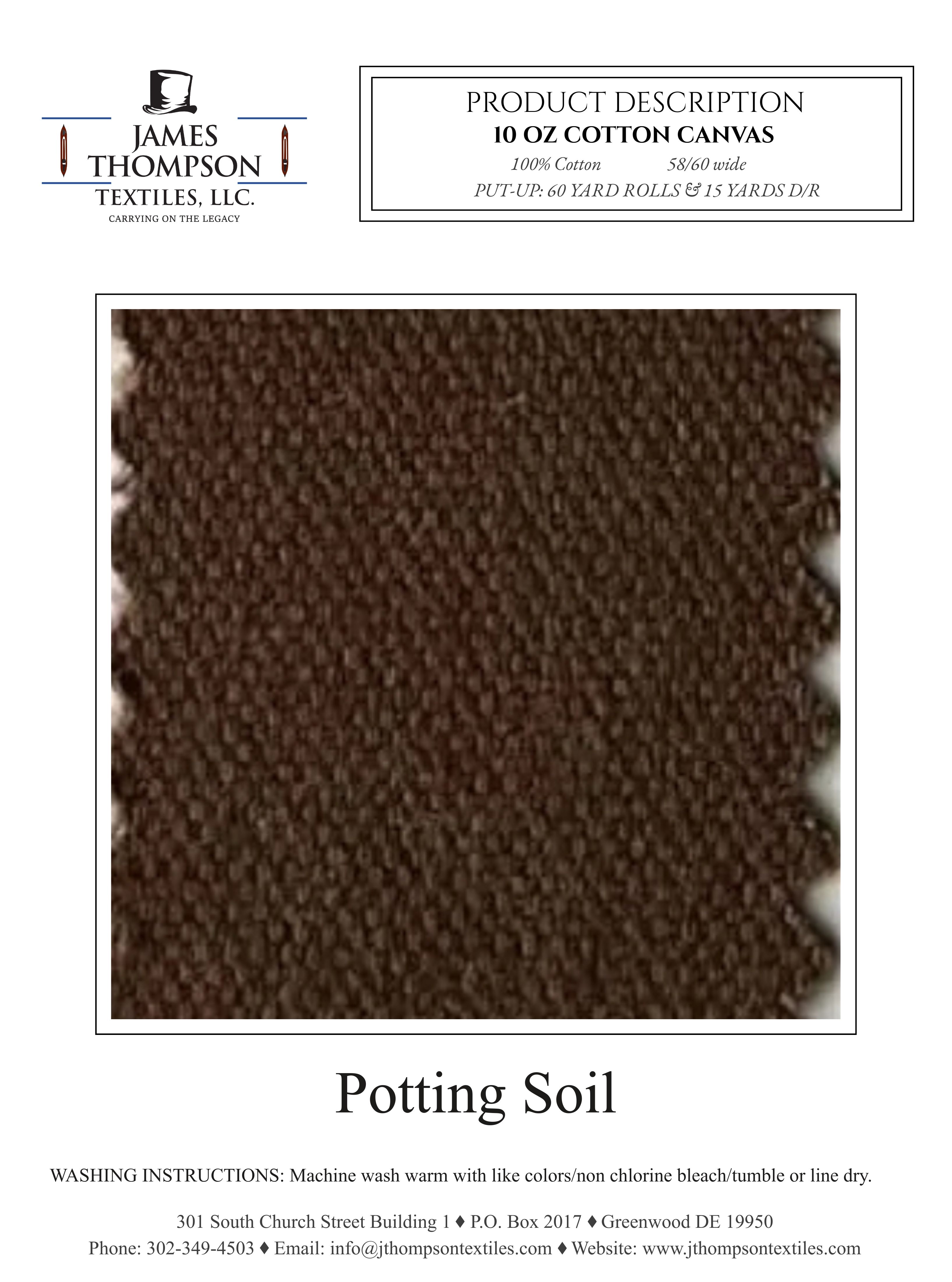 10 oz Cotton Canvas - Potting Soil