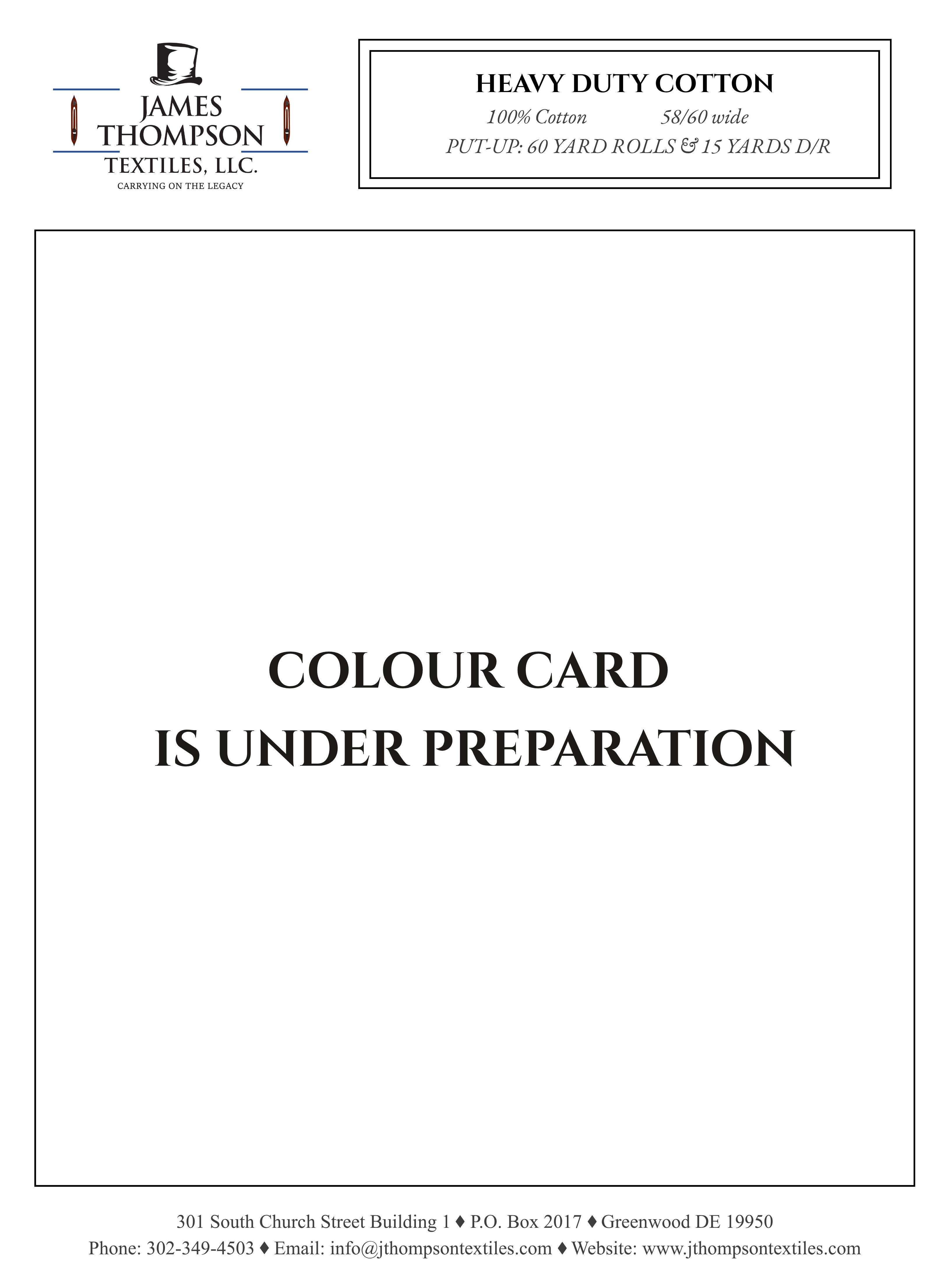 Heavy Duty Cotton Canvas Collection