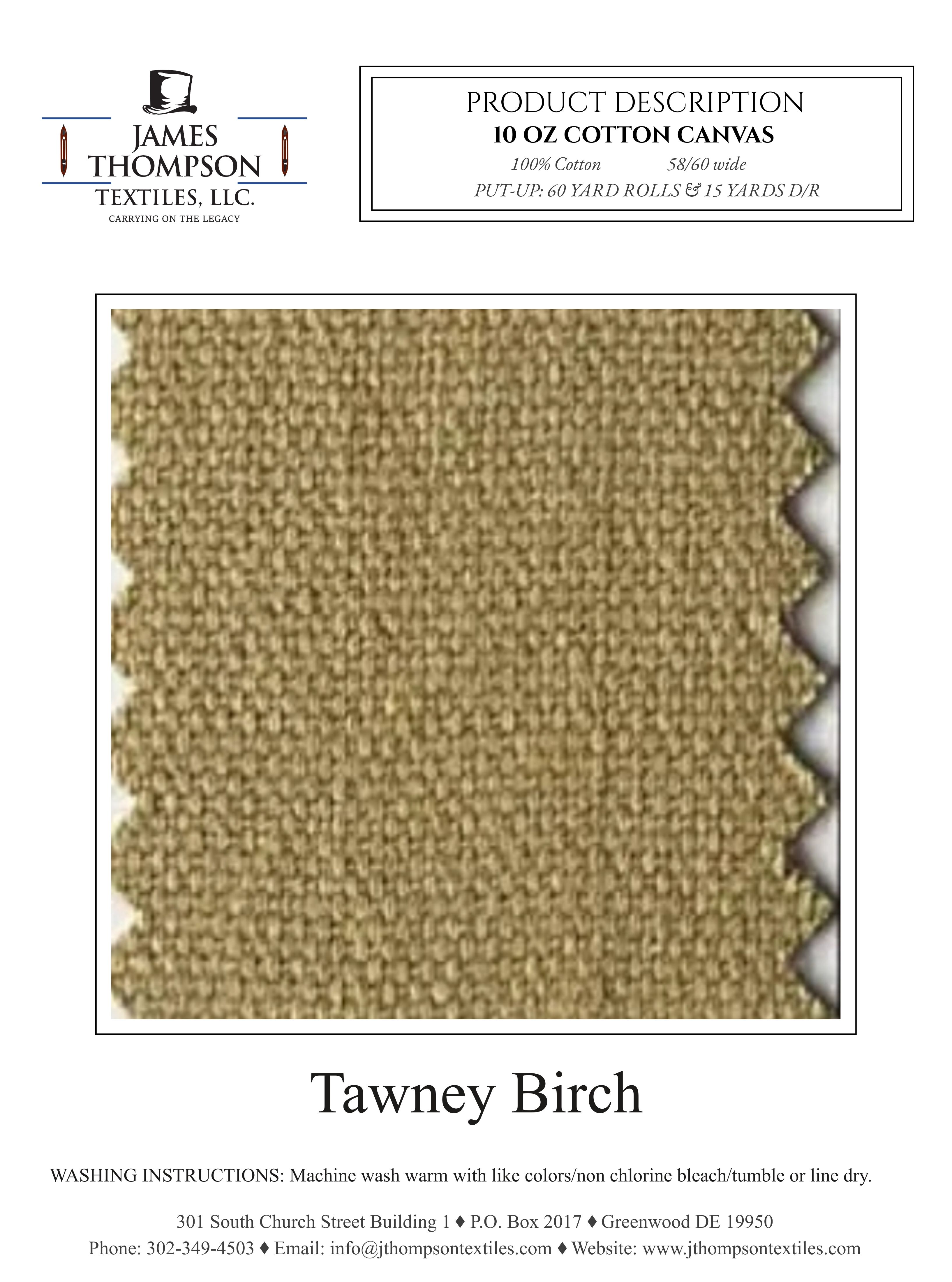 10 oz Cotton Canvas - Tawney Birch